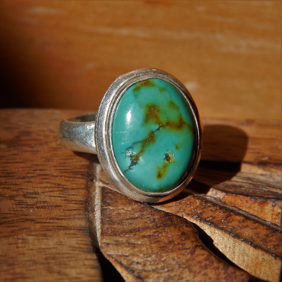 Jewelry - Vintage Taxco Mexico Sterling Turquoise Ring 6.5